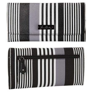 Vera Bradley Trifold Wallet (Midnight Stripe)